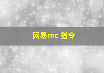 网易mc 指令